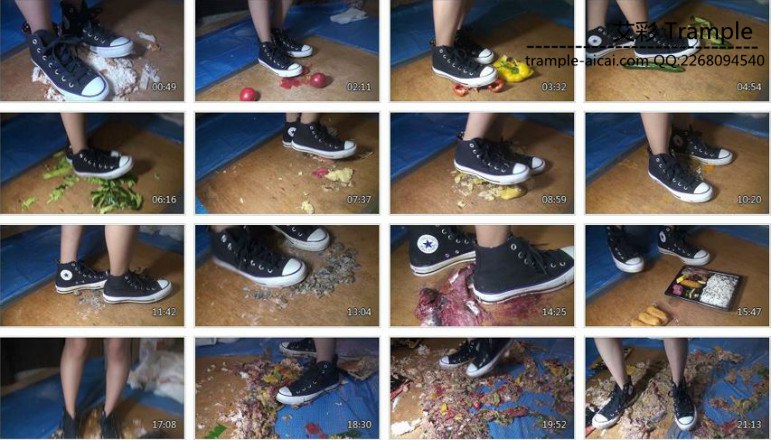 日本艾足_日本19岁高中生帆布鞋踩踏多种食物_在线高清视频播放_字母网社区